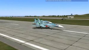 Парный взлет на самолетах Су-27