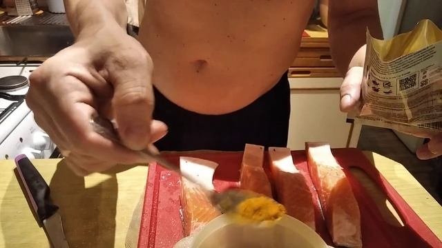 слабосоленый лосось дома часть1