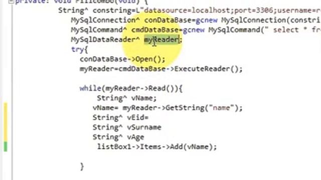 Visual C++ Tutorial 14 -Windows Forms Application:How to Link List Box with Database смотреть онлайн