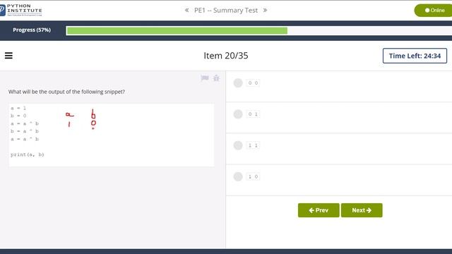 Python Essentials 1 Summary Test with explanation