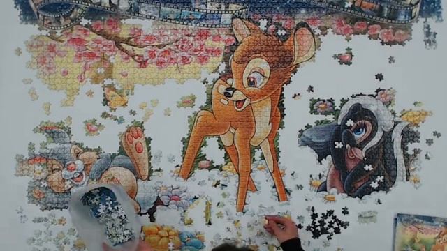 Bambi 40,320 Piece Ravensburger Jigsaw Puzzle Time Lapse - Part 1! смотреть онлайн