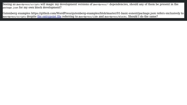 Wordpress: Gutenberg dependencies in package.json смотреть онлайн