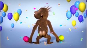 Веселое поздравление С Днём Рождения ? Happy Birthday ? Веселая обезьянка