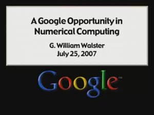 A Google Opportunity in Numerical Computing