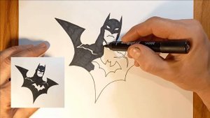 Как нарисовать бэтмена / рисунки для срисовки / how to draw batman.