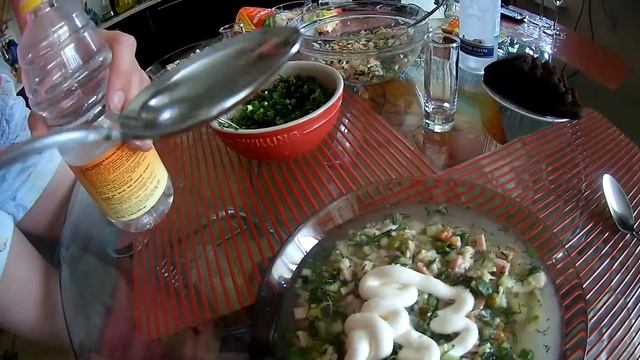 Вкусная окрошка на воде с уксусом. Вологодская окрошка.
