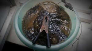 Чистка электролизом, подкова.