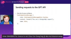 Postgres without SQL: Natural language queries using GPT-3 & Rust | Citus Con 2023