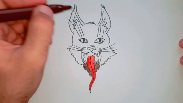 Рисуем злого КОТА!!! #учимсярисовать