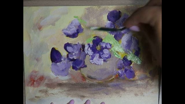 Фиалки (процесс создания картины) смотреть онлайн