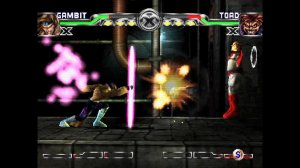 X-Men: Mutant Academy 2 (PS1, Arcade) - Gambit