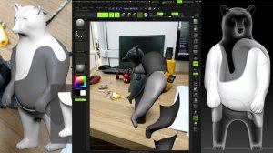 ZBrush - медведь 3D model