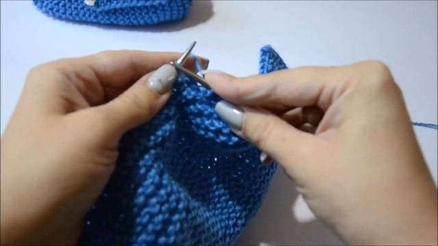 Простые тапочки спицами