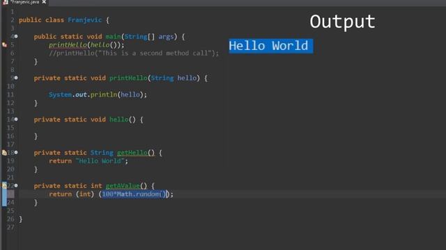 Java | Methods, Constructors and Objects