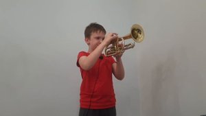 Гамма Ре-минор на трубе. Видеоурок #3