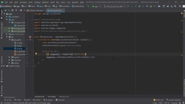 안드로이드 스튜디오 19 - 스크롤 뷰(ScrollView)와 동적 이미지뷰 смотреть онлайн