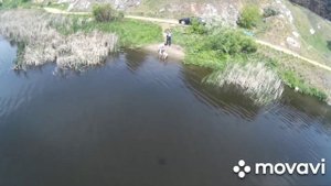 летаем#над землёй#над рекой#полет на квадрокоптере#