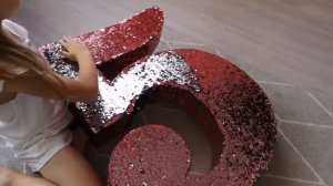 Цифра пайетки декор (sequin decor number)