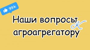 Наши вопросы к АгроАгрегатору