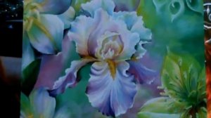 Цветы ирисы, история о картинах. София Голдберг. Relaxing Iris flowers Art