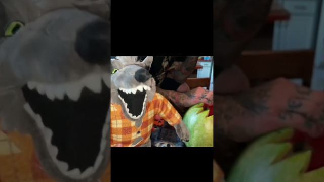 Happy Summerween Party Part 3! Carving Watermelon Jack-O-Lantern & Halloween Inflatables & Decor!