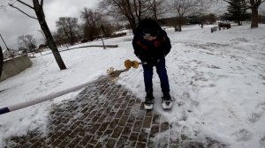 Мини лыжи первый снег