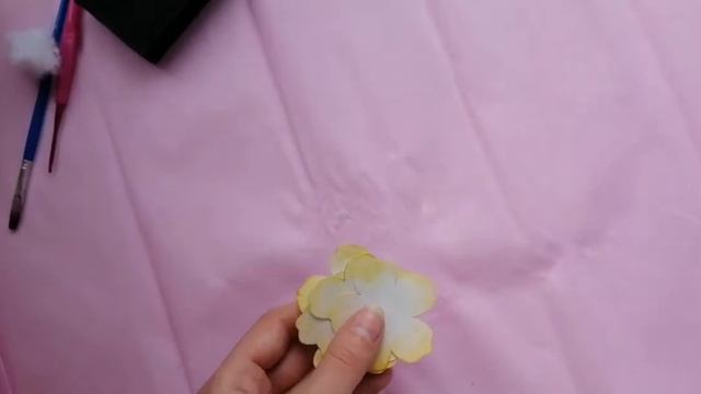 ЦВЕТОК ИЗ БУМАГИ СВОИМИ РУКАМИ|| ЧЕМ ОКРАШИВАЮ?| Nastiss #скрапбукинг#handmade#творчество#акварель