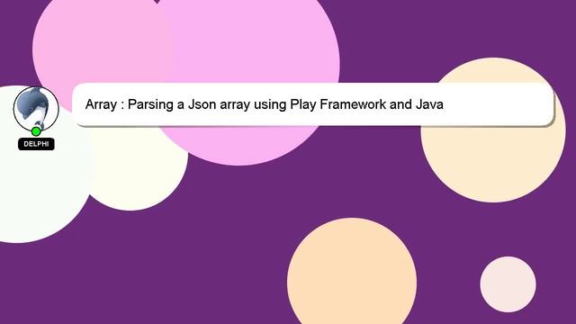 Array : Parsing a Json array using Play Framework and Java смотреть онлайн