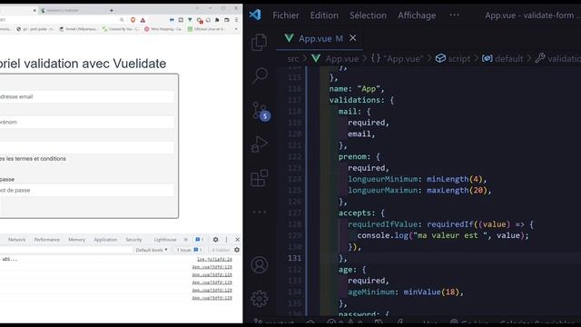 VueJS : Validation d'un formulaire avec VueLidate