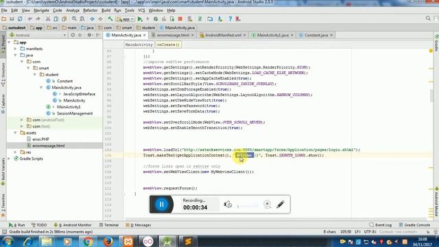 How to create toast message in android studio #androidstudio #android #androidstudiocode #react