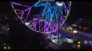 Лазаревское Ночной полет на квадрокоптере над Пляжем, Пиратским Кораблем и Колесом обозрения, Сочи