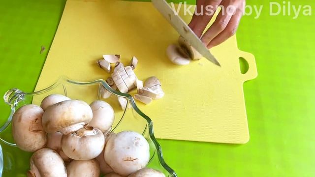 РЕЦЕПТ ЖАРЕНЫХ ШАМПИНЬОНОВ С КАРТОШКОЙ!