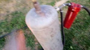 Пескоструй из газового баллона.