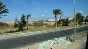 Дорога в отель из аэропорта Хургады.