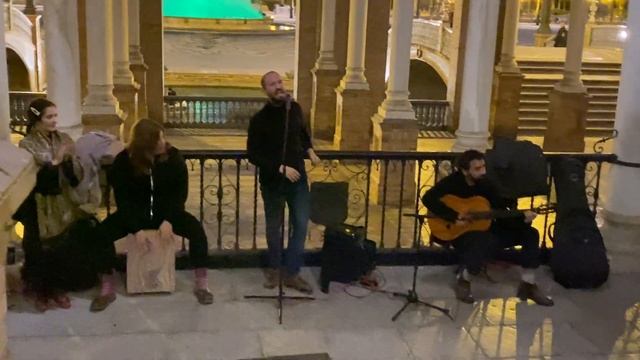 Flamenco en la plaza de España de Sevilla, Andalucía España смотреть онлайн