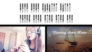 Floating Across Water (remix of old celtic folk song) on Tin Whistle D + tabs tutorial