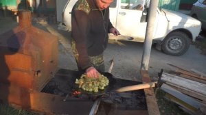 Охотничья кухня. Рецепт приготовления дикой утки с овощами на костре. Второе блюдо.