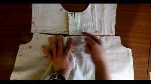 Шьём ночную сорочку на кокетке  с рукавами из круга. Часть 2. Обработка кокетки.