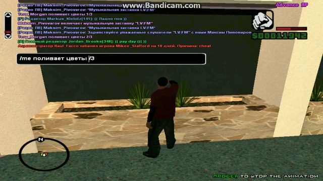 Advance RP  Отчёт  Полить цветы 