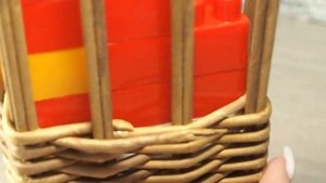 Дорбаскет из бумажной лозы. Корзина на стену. Doorbasket