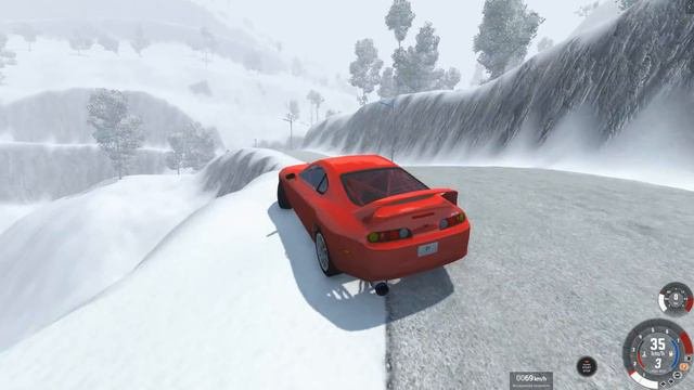 Внимание! Скользкая ДОРОГА, хотя дрифтерам ПОФИГ! BeamNG Drive