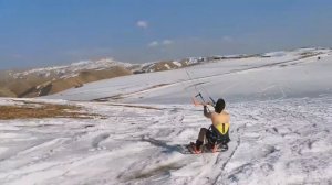 Зимний кайт в горах. Ставрополье.