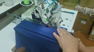 4х ниточный оверлок TEAKI с рукавной платформой, верхним продвижением  для притачивания резинки