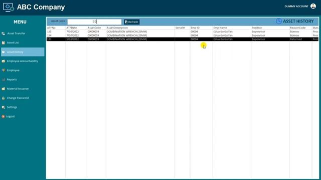 ASSET TRACKING MANAGEMENT (For Sale Only)  | Edcelle John Gulfan?️