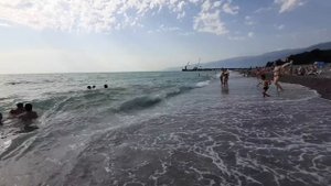 АБХАЗИЯ 10 июля 2022 г. Отель Олимп Море Погода Пляж