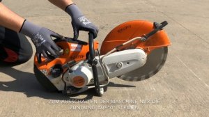 Die Bedienung der Stihl TS420