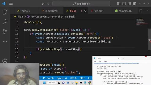 Javascript Example to Validate Multi-Step HTML5 Form With Custom Error Messages in Browser