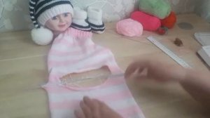 Летняя майка на девочку 3-4 года спицами / Мастер Класс