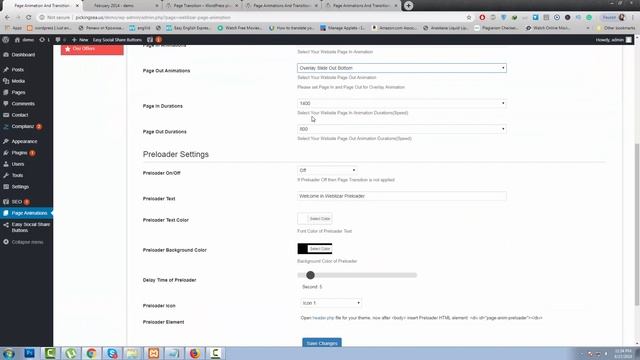 Page Animations  And Transitions Effects WordPress