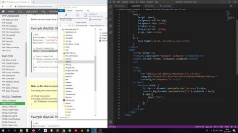(ajax) БЕРЕМ ИЗ JS в PHP и в БАЗУ ДАННЫХ - Программируем чат на HTML, CSS, JavaScript, PHP, SQL